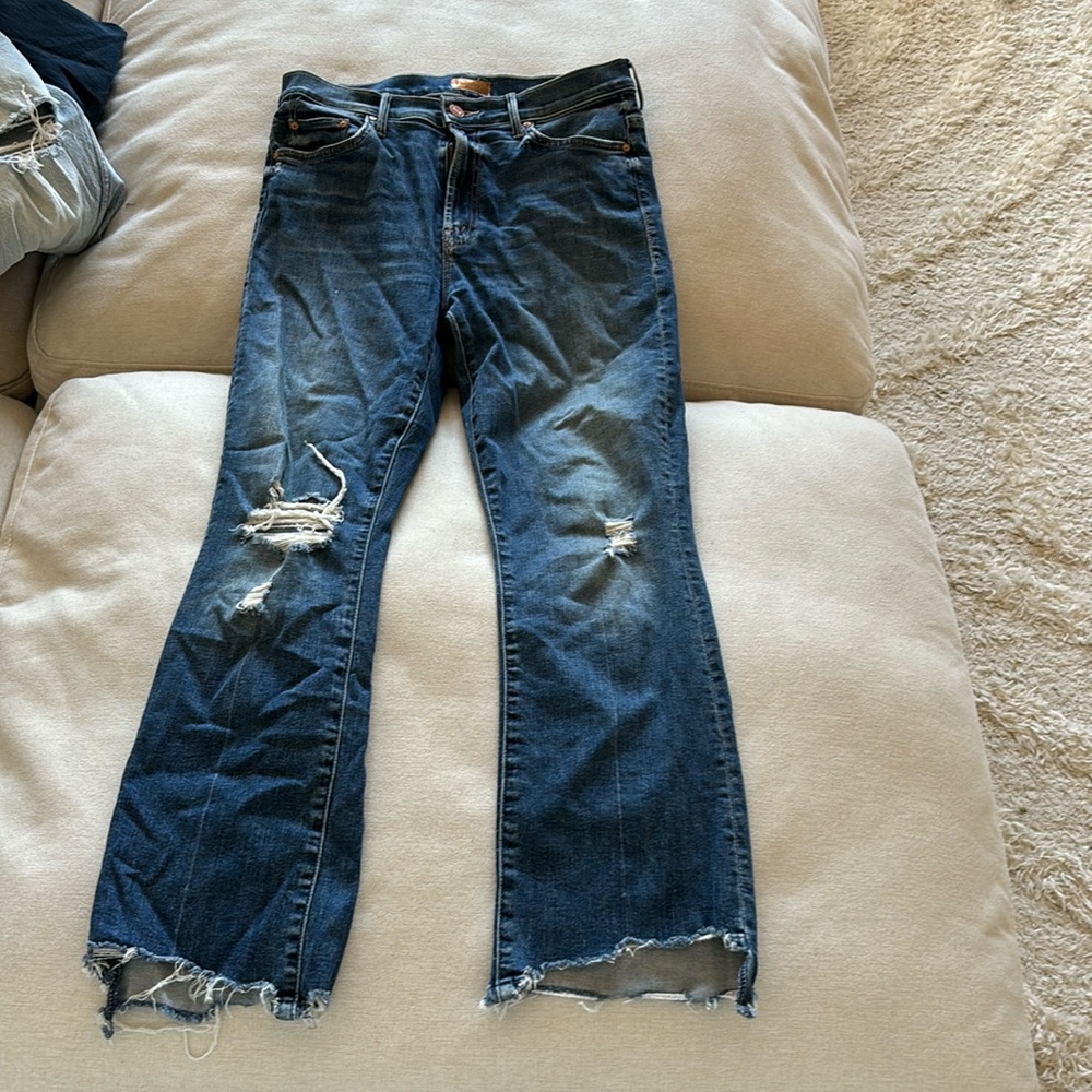 Stretchy dark wash MOTHER jeans